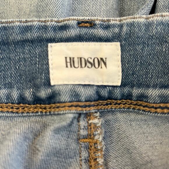 Hudson Blue Low Rise Denim Collin Light Washed Raw Hem Skinny Ankle Jeans 26 - Picture 10 of 14